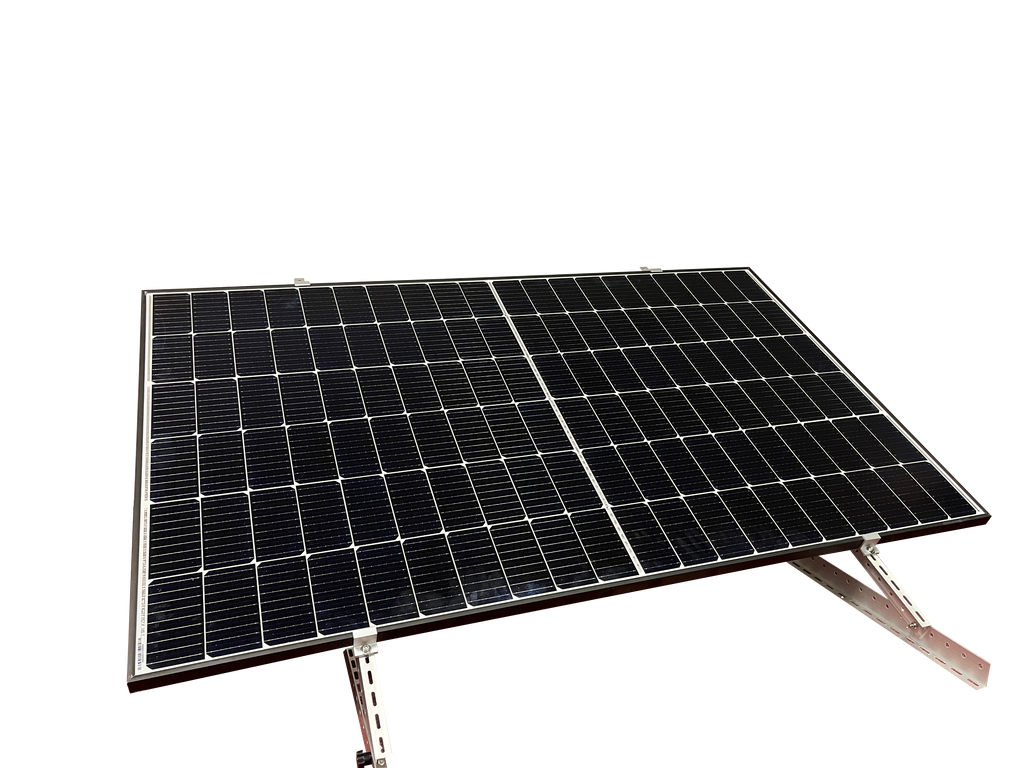 SunEnergyXT Solarmodulhalterung 3-in-1 (Silber) für Balkonkraftwerk – Balkon, Terrasse , Flachdach