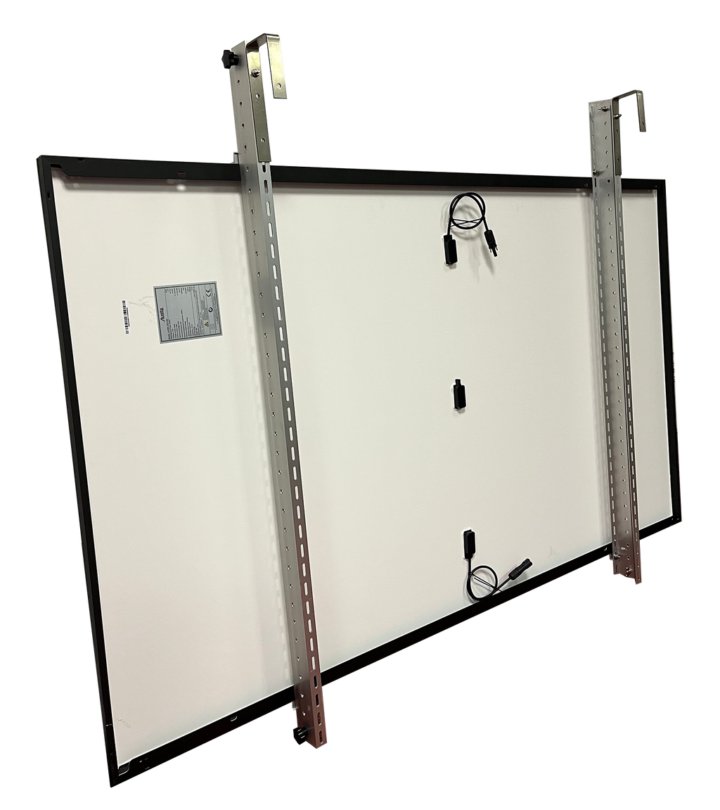 SunEnergyXT Solarmodulhalterung 3-in-1 (Silber) für Balkonkraftwerk – Balkon, Terrasse , Flachdach