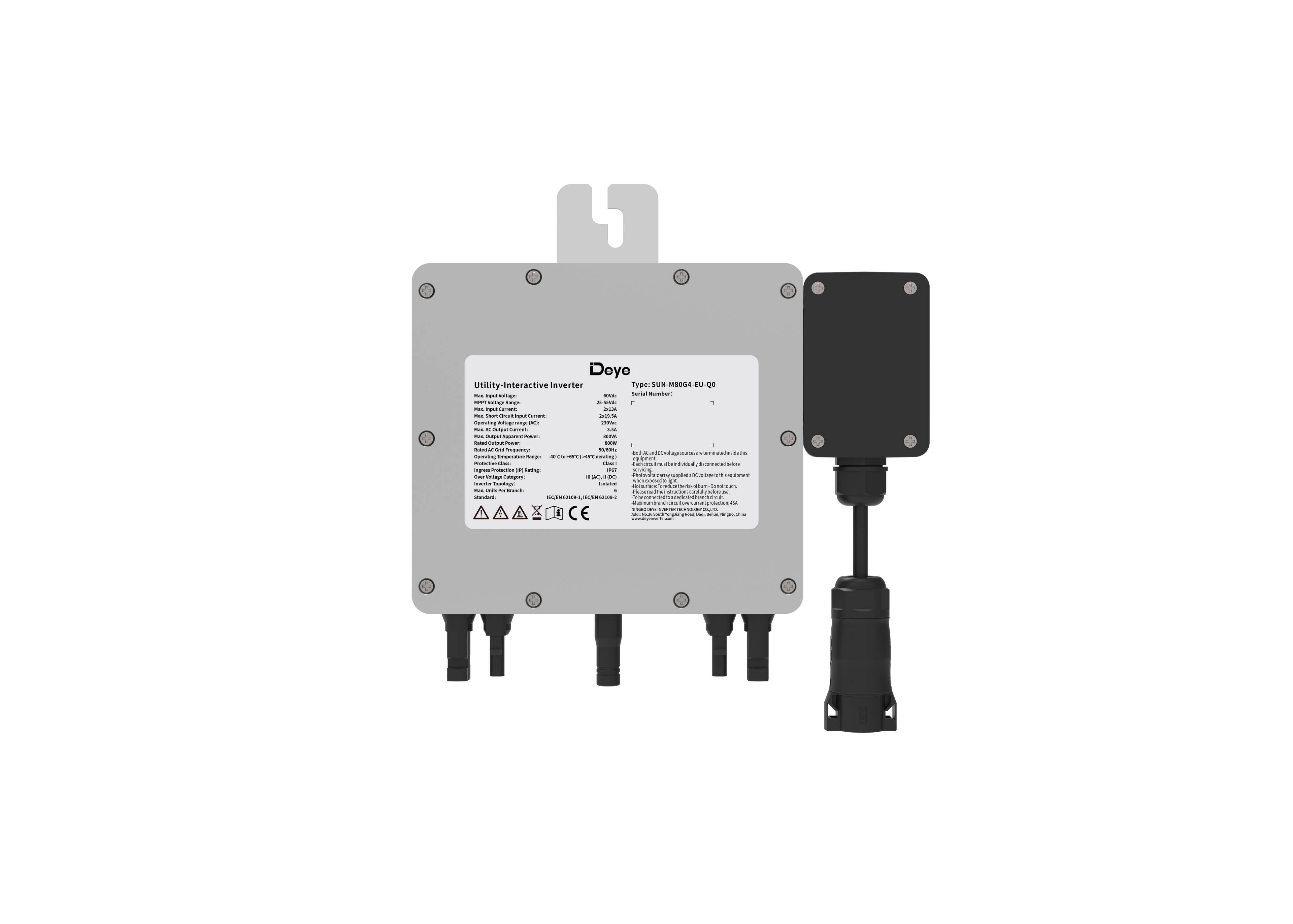 Deye SUN-M80G4-EU-Q0 800 W Mikrowechselrichter - WLAN