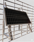 SunEnergyXT Solarmodulhalterung 3-in-1 (Silber) für Balkonkraftwerk – Balkon, Terrasse , Flachdach