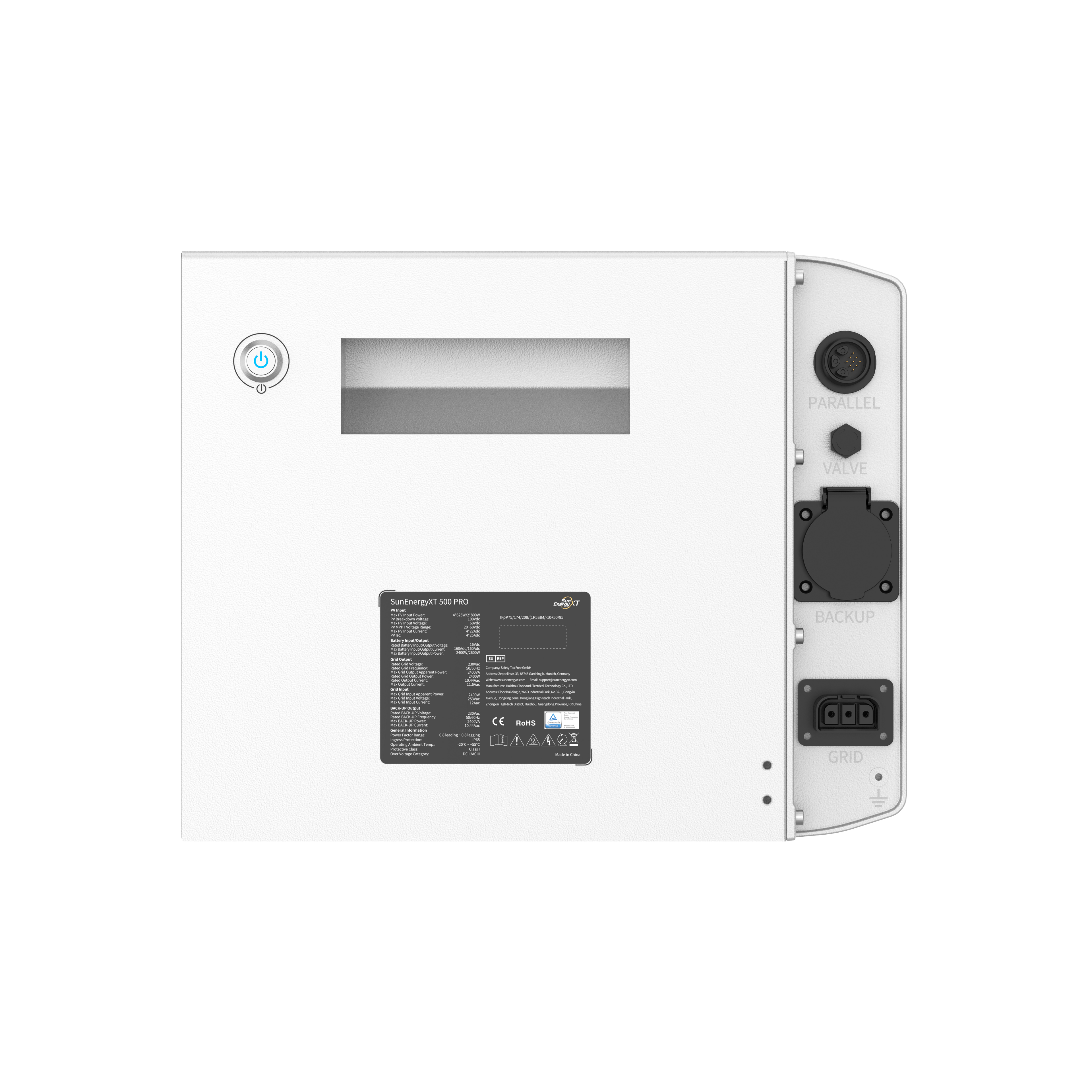 SunEnergyXT 500 PRO – All-in-One Plug & Play Hybridspeichersystem (5 kWh / 2.400 W)